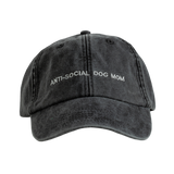 Anti Social Dog Mom Cap in Black